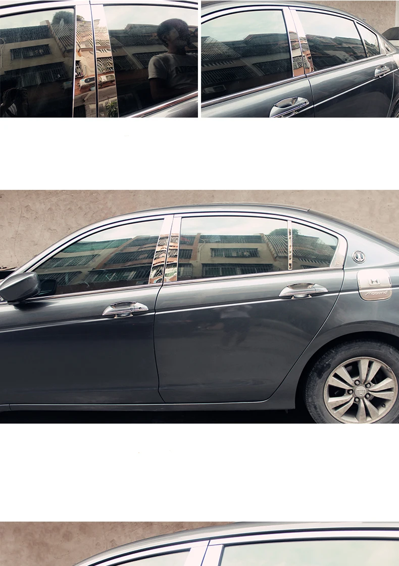 Lsrtw2017 304 нержавеющая сталь окна автомобиля планки для honda accord 2008 2009 2010 2012 2011 2013 8th accord