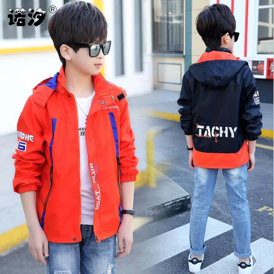 Весенняя куртка для мальчиков верхняя одежда Детская ветровка высокого качества