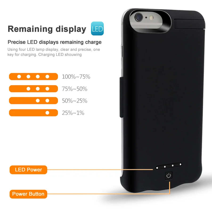 Чехол для зарядного устройства PINZHENG 5000/8000 mAh iPhone 6 6s Plus чехол внешний аккумулятор