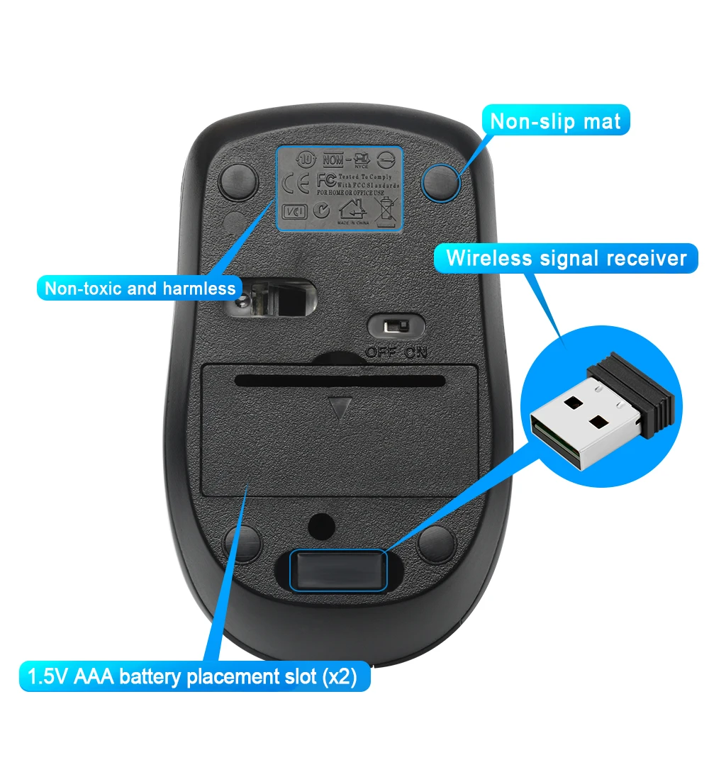 Rocketek USB беспроводная мышь 2,4G 1600 dpi 3 кнопки эргономичная Для imac pro macbook ноутбук ПК оптическая мини мышь Бесшумная