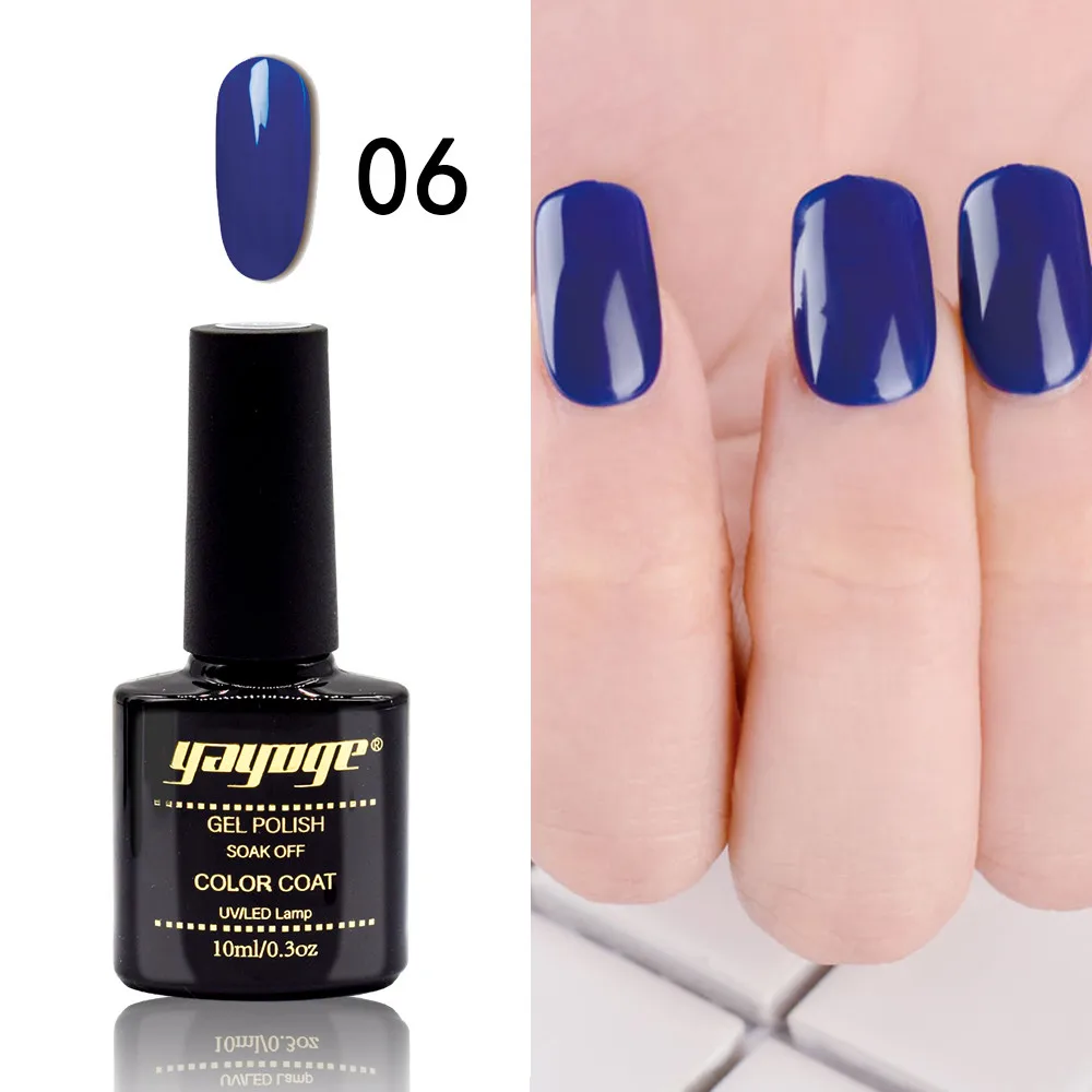 blue 6 YAYOGE Гель-лак для ногтей 10 мл/0,3 унций 122 цветов УФ-Гель-лак продукт безвкусный большой емкости стойкий гель для ногтей - Цвет: blue 6