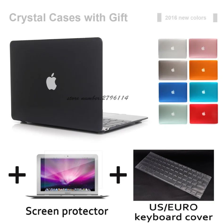 Новый горячий Кристальный чехол для Apple Macbook Air Pro Retina 11 12 13 15 ноутбука сумка Mac book 3