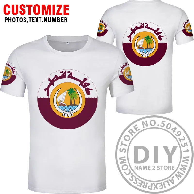 Style 6 STATE OF QATAR футболка diy изготовление под заказ имя номер qat футболка Национальный флаг qa арабский Страна Печать фото текст одежда - Цвет: Style 6