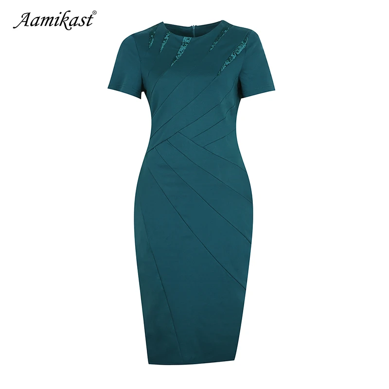Женское облегающее платье карандаш в стиле пэчворк|sheath dress|a dressbusiness dress |