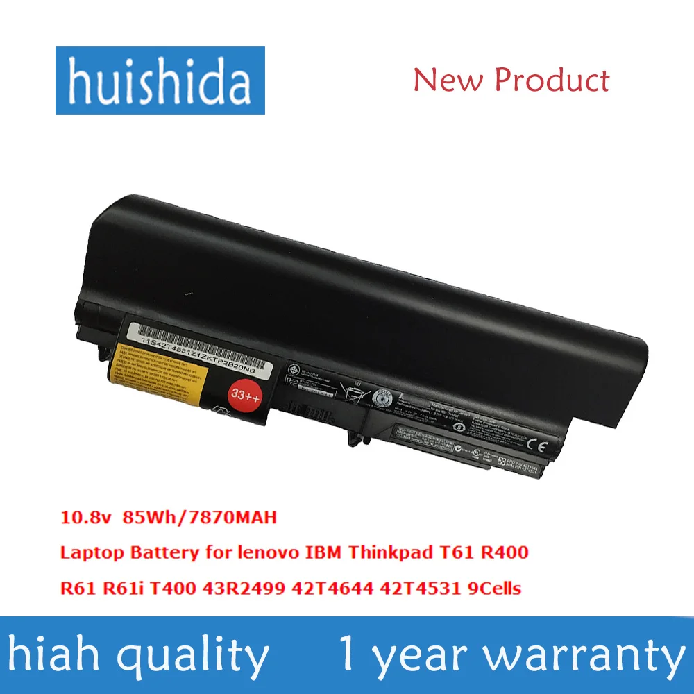 85 Вт Новый аккумулятор для ноутбука lenovo ThinkPad T61 r400 R61 r61i t400 43r2499 42t4644