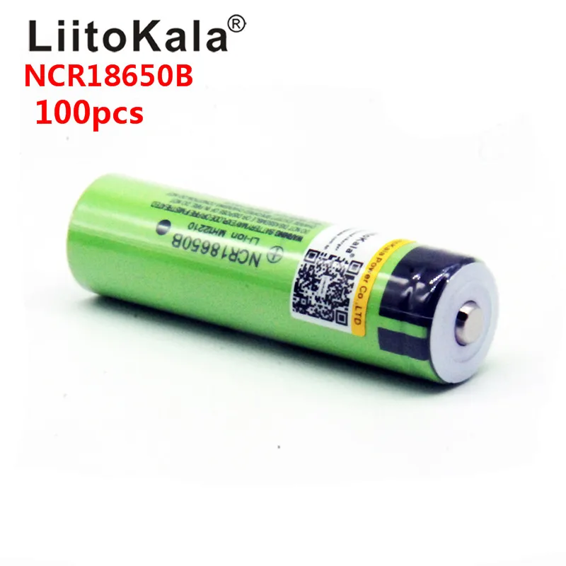 100 шт liitokala NCR18650B 3,7 v 3400 mah 18650 литий-Перезаряжаемые Батарея аккумулятор
