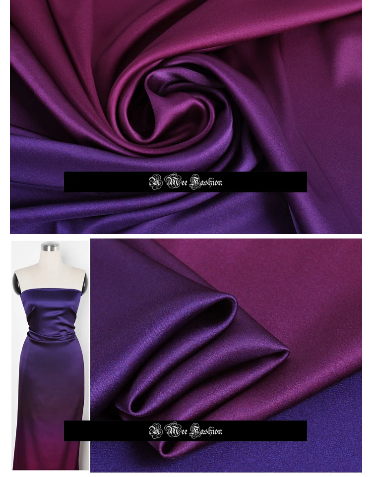 CNUM SP587 натуральный шелк/градиенты розово красный и фиолетовый/шелковая ткань