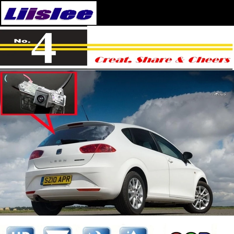 Liislee Автомобильная камера для SEAT Leon MK2 2009 ~ 2012 Высококачественная заднего вида