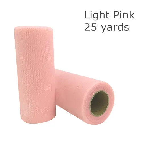 C10 Light pink 15 см 25 ярдов тюль рулон ткани катушки пачка вечерние упаковка для подарка на день рождения Свадебные украшения Рождественские сувениры события - Цвет: C10 Light pink
