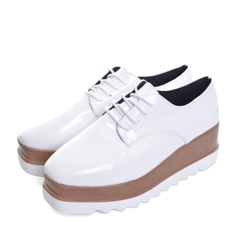 Tangnest/женские оксфорды на платформе шнуровке весну плоской подошве модная