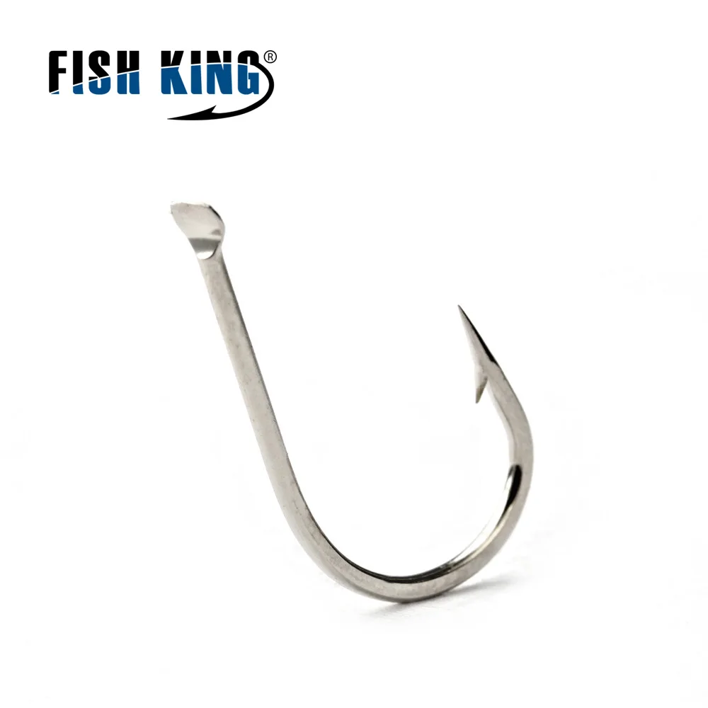 FISH KING 421BR/421N 100 шт./лот 1 # 10 двухцветный рыболовный крючок из высокоуглеродистой