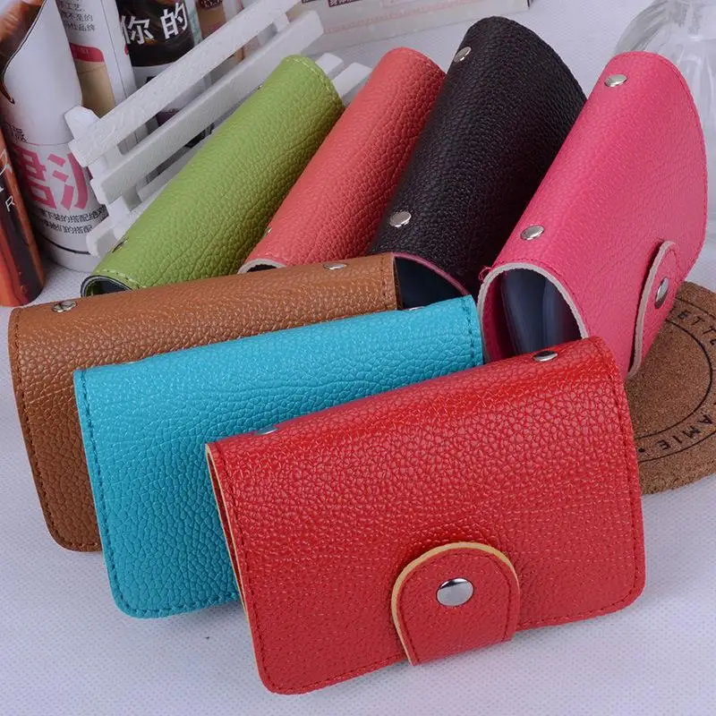 Держатель для кредитных карт из ПУ кожи 24 бита|credit card holder|card holdercard holder fashion |