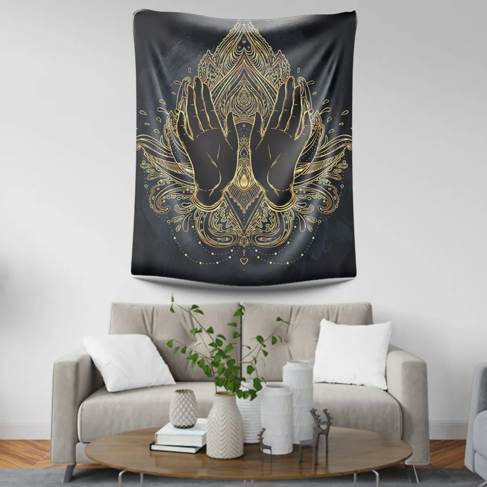 Настенная ткань с мандалой настенная Прямая поставка лотос индийский Будда бохо