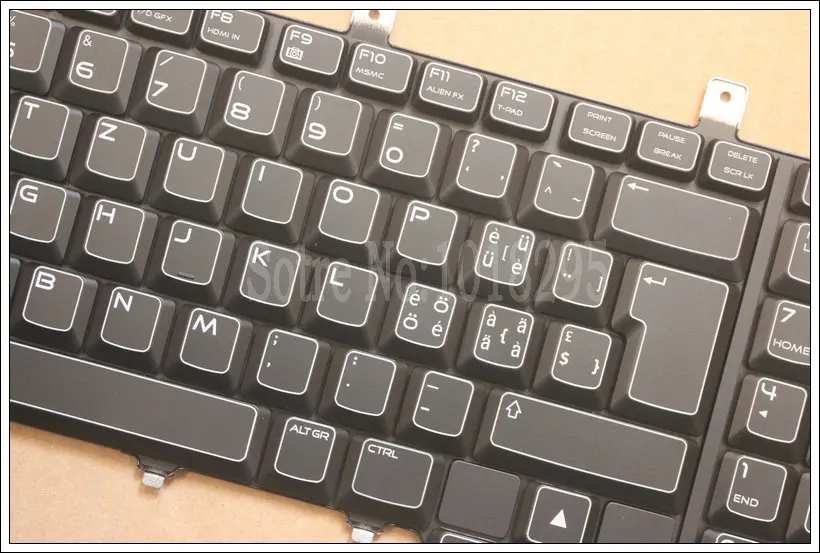 Новый для Dell Alienware M17x-R4 M17X R4 черный с подсветкой Швейцарский SW клавиатура DP/N: 0W0M92