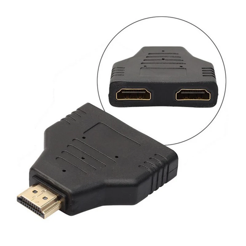 1080 P 1 в 2 Переходник HDMI разветвитель штекер Женский Onversion головной адаптер Мужской