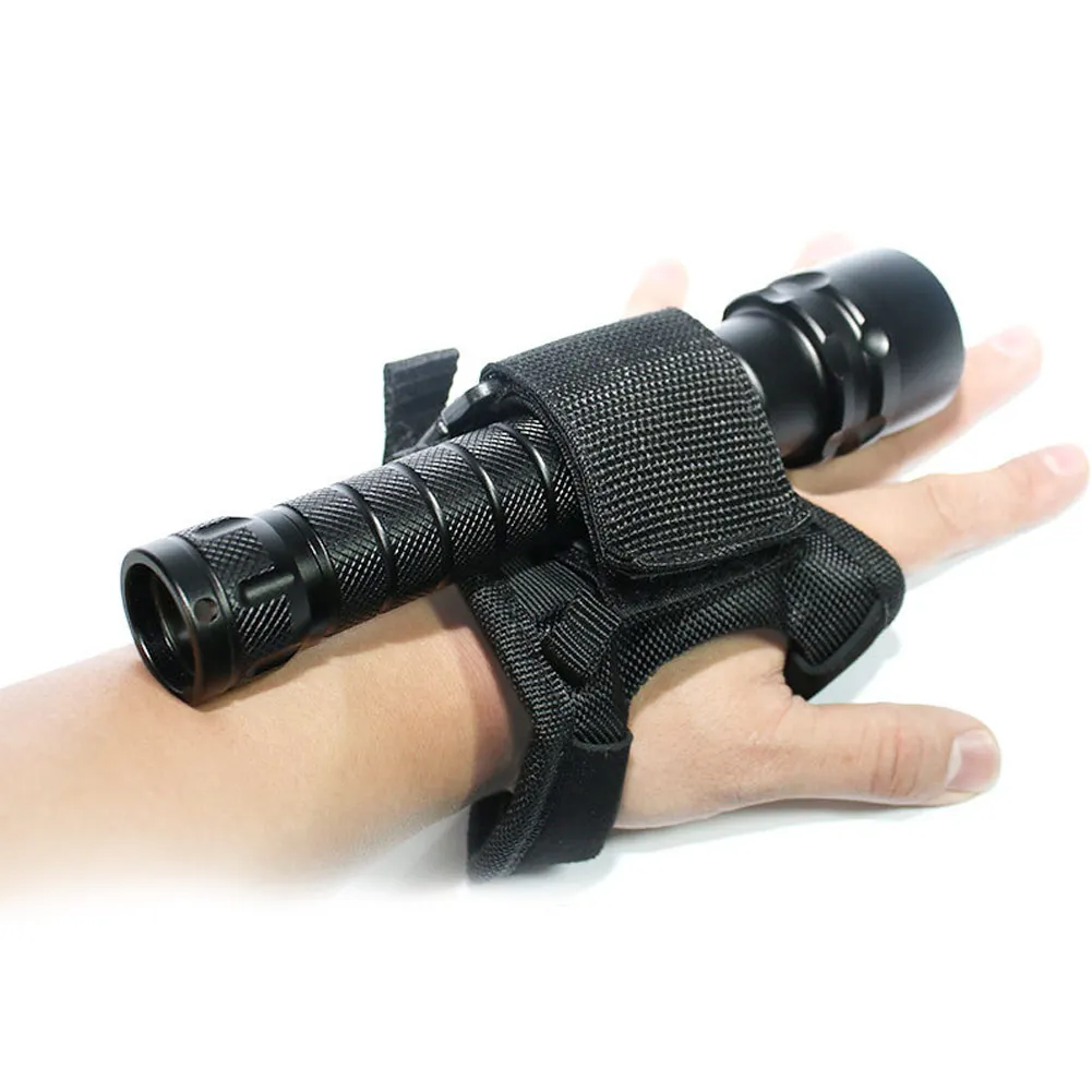 Светодиодный фонарик для подводного плавания и дайвинга мягкий черный держатель