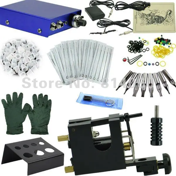 Tattoo kit/ brush + senior tattoo machine handle pigment cup holder / Temporary Kit |