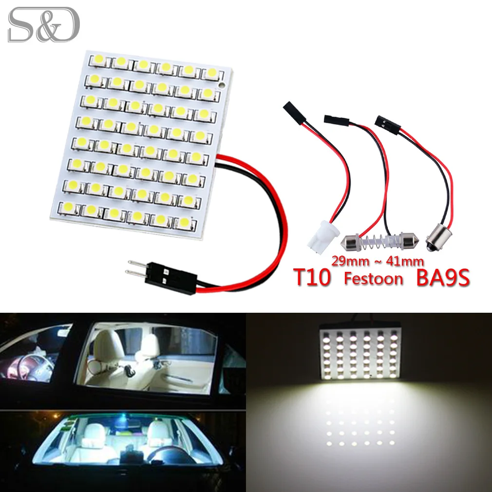 Светодиодная лампа для автомобиля T10 BA9S Festoon Dome Bulb w5w c5w t4w 48 SMD 12 В|light led outdoor|led bicycle