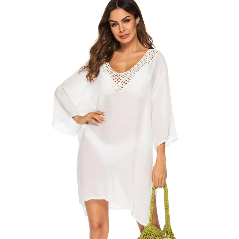 Прозрачное Кружевное Открытое платье для женщин лоскутное Сетчатое прозрачное