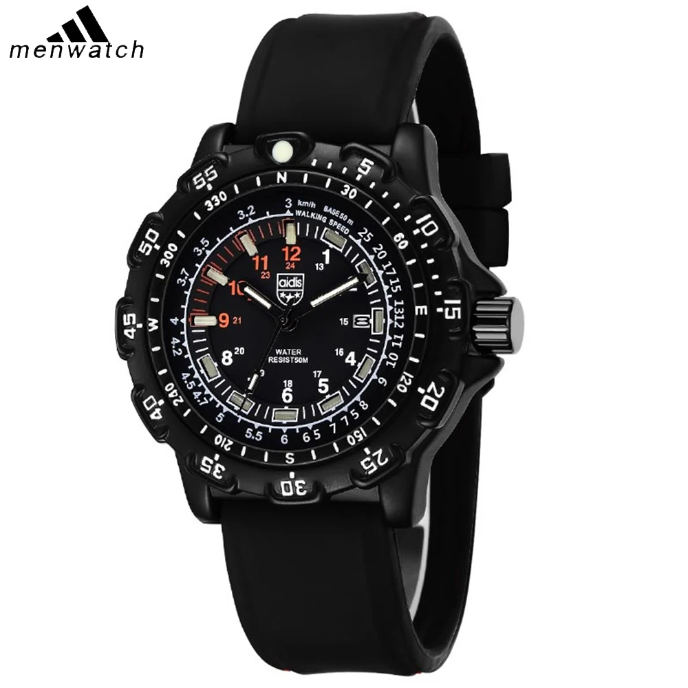 Лидирующий бренд Aidis мужские военные наручные часы кварцевые спортивные