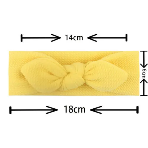 Новая Детская повязка на голову для девочек тюрбан малышей однотонные