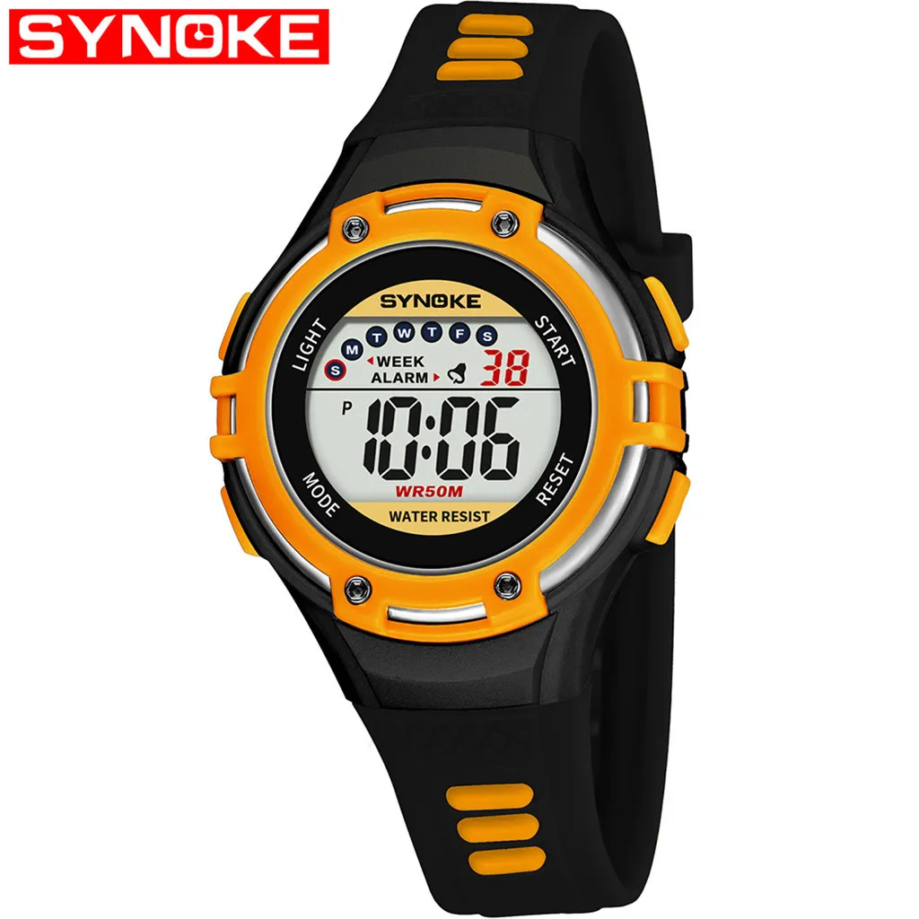 Модные водонепроницаемые спортивные часы с цифровым светодиодным индикатором
