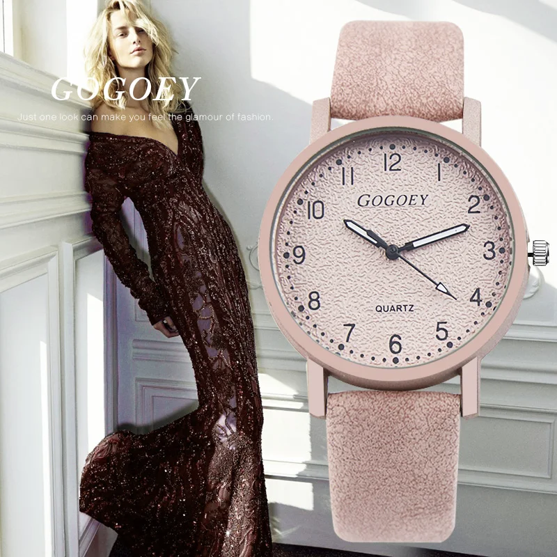 

Gogoey Brand Women's Watch Fashion Leather Wristwatch Women Watches Ladies Reloj Clock Mujer Bayan Kol Saati Montre Feminino