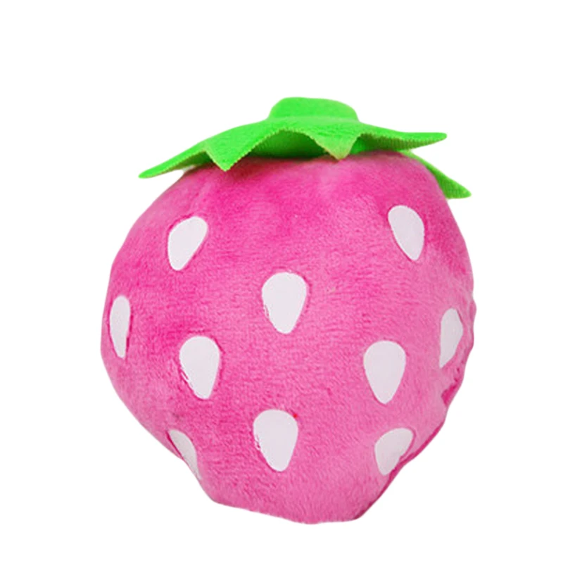 Плюшевый питомец собачка звук игрушка в форме банана клубники моркови пищащие