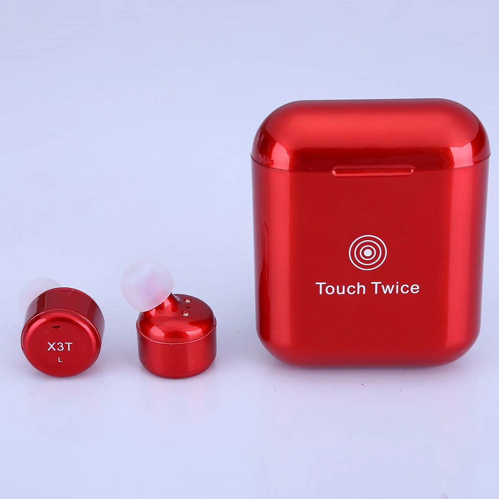 red Новые X3T Беспроводные Bluetooth 4,2 многофункциональные кнопочные гарнитуры мини TWS Touch operation Stero наушники 6 цветов - Цвет: red