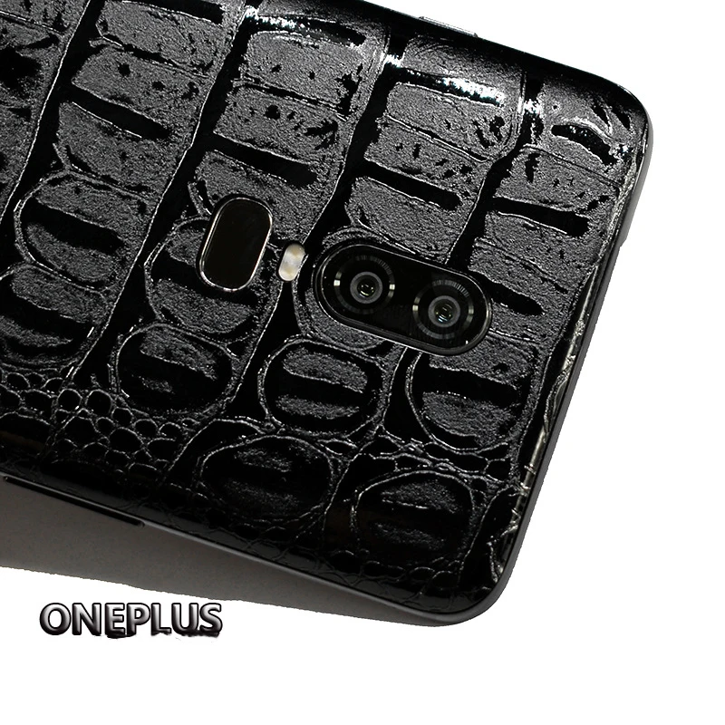 Задняя крышка из змеиной кожи крокодила для ONEPLUS 6 T One Plus 6 T, декоративная защитная задняя крышка для мобильного телефона 1+ 6 T, наклейки на пленку+ подарок