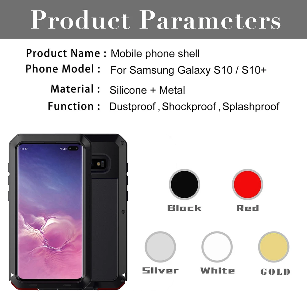 Новое поступление для Samsung Galaxy S10 Plus S10e металлический алюминиевый бронированный