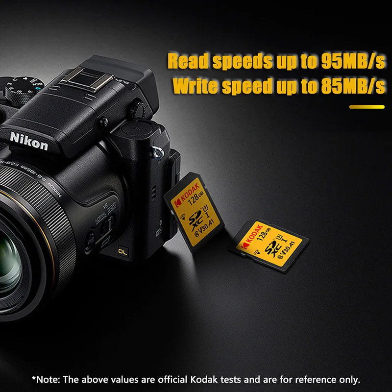 Sd карта Kodak 64 Гб памяти 128 ГБ SDXC U3 V30 carte sd для Sony Canon Nikon micro SLR цифровая камера cartao de