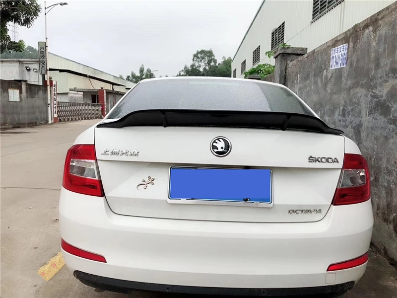 Используется для Skoda Octavia спойлер год Глянцевая углеродное волокно/FRP заднее крыло R стиль спойлер, аксессуары