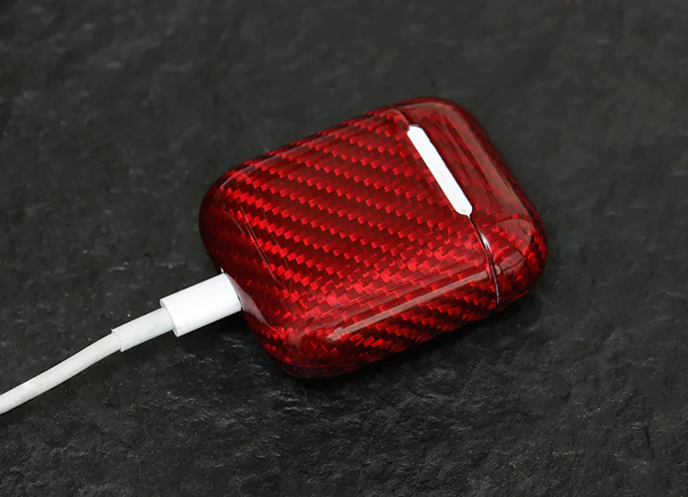 Роскошный чехол из углеродного волокна для Apple AirPods, тонкий светильник, противоударный, грязеотталкивающий, для хранения наушников, защитный чехол для AirPods, чехол