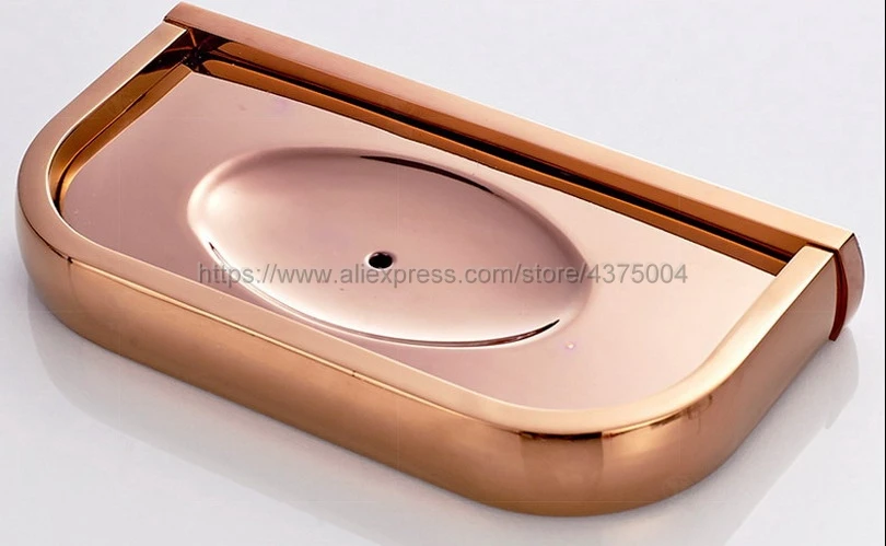 Полированная розовая Золотая корзина для мыла/мыльница/держатель