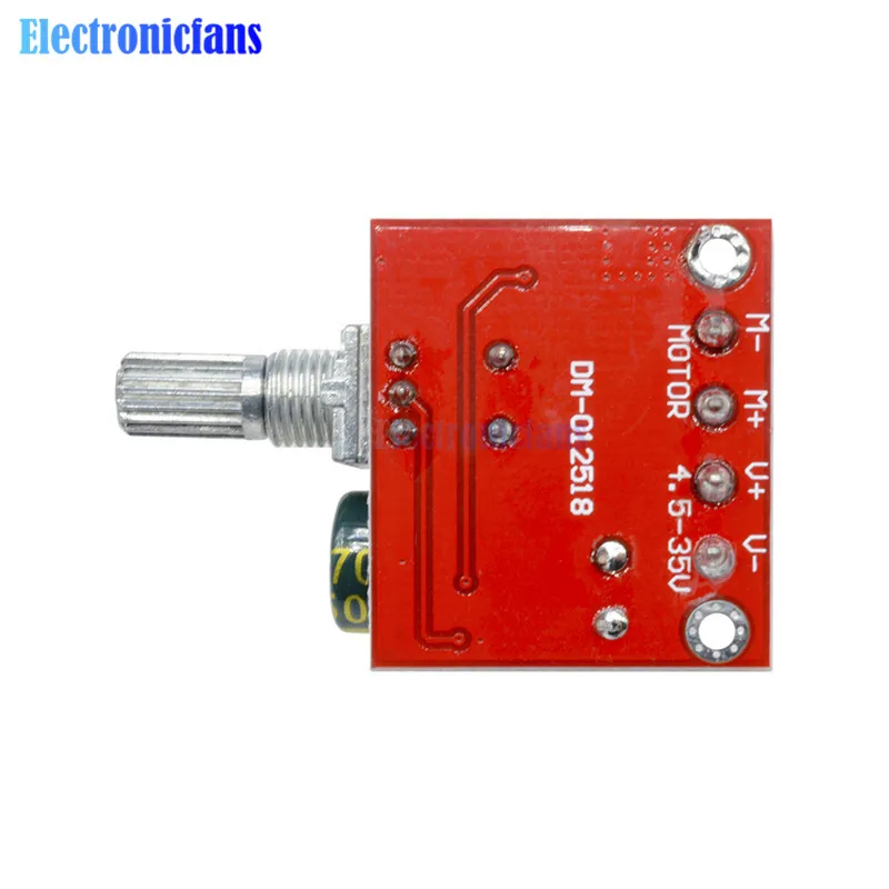 12V 24V PWM контроллер скорости двигателя постоянного тока модуля мини DC-DC 4,5 В-35 В 5A 90W Скорость регулятор Управление регулировки регулируемая плата коммутатора
