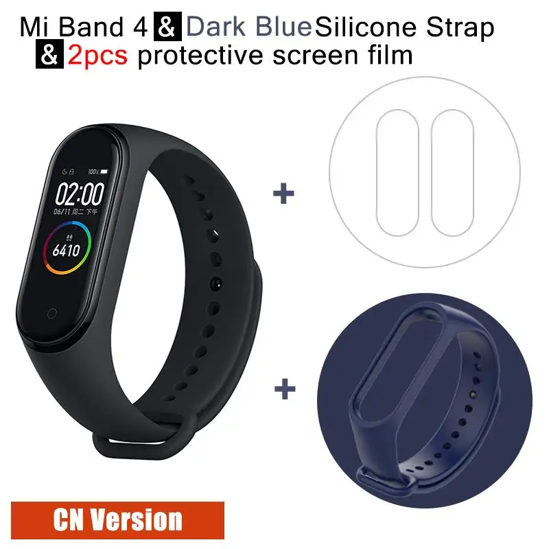 18 Xiao mi Band 4 Smart Band AMOLED сенсорный экран фитнес-трекер пульсометр монотор mi Band 4 глобальная версия шагомер - Цвет: 18