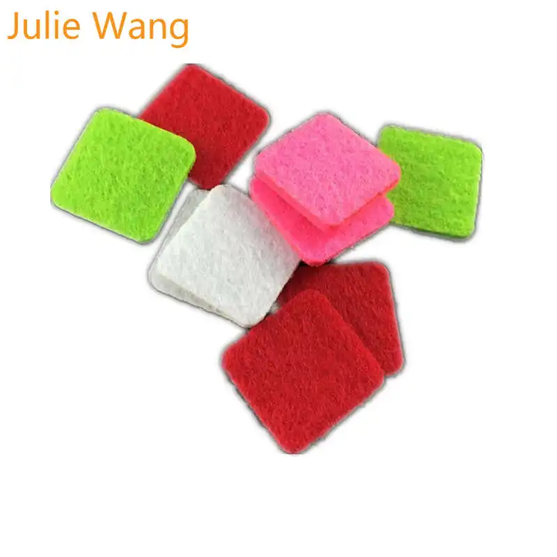 Julie Wang 20 шт. цветные круглые квадратные войлочные прокладки для эфирного масла