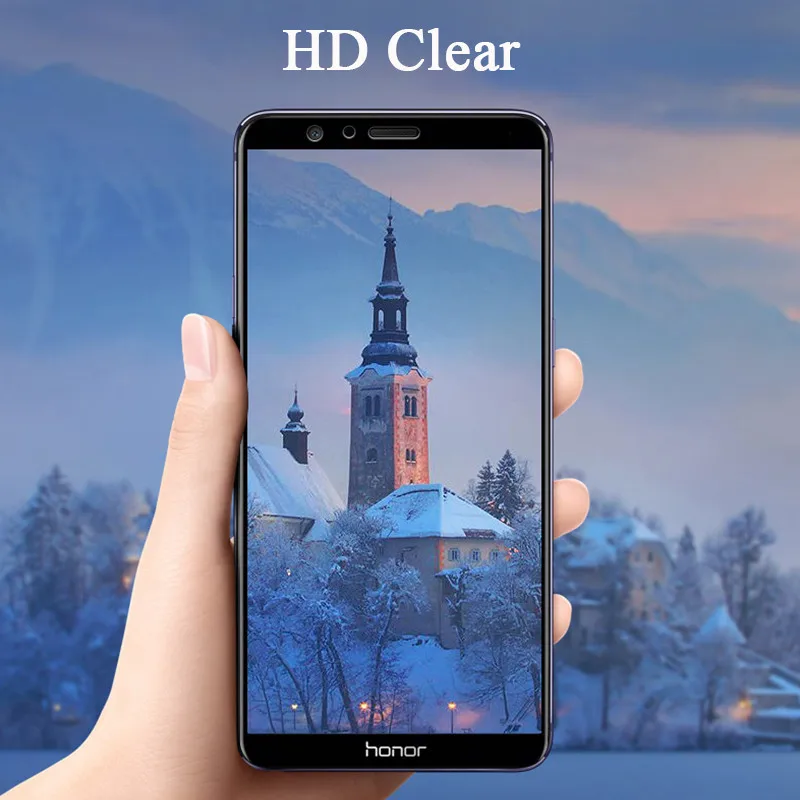 

2pcs 9H Full Tempered Glass For Huawei Y6 2018 Y7 Prime 2018 Full Cover Protective Film Screen Protector Film