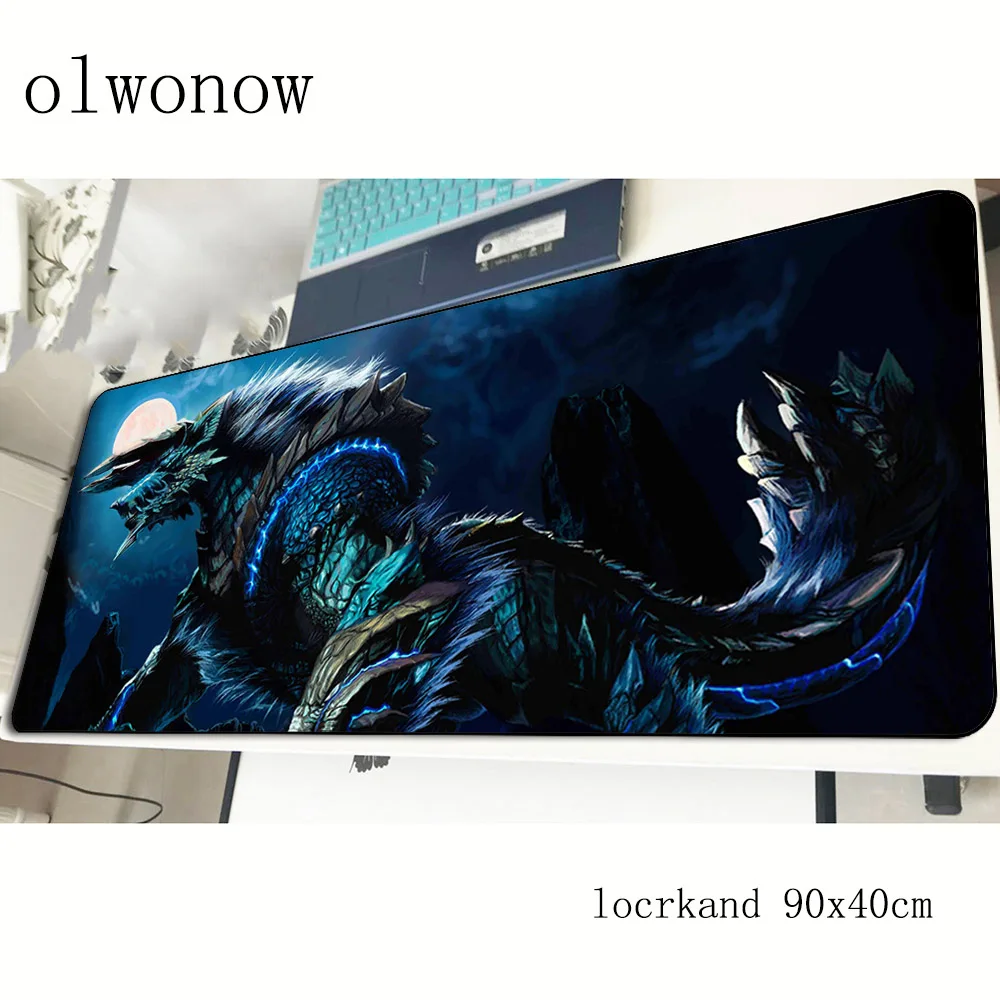 Monster Hunter коврик для мыши 90x40 см милый игровой коврик для мыши геймерский коврик массовый игровой с узором компьютерный стол padmouse коврики для игровой клавиатуры