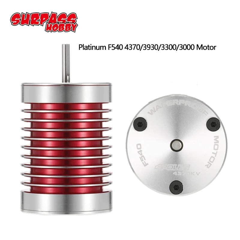 

SURPASS HOBBY F540 Platinum Waterproof 4370KV 3930KV 3300KV 3000KV Brushless Motor for 1/10 1/12 RC Car Truck Monster