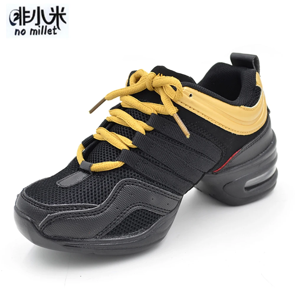 Тренировочные женские Танцевальные Кроссовки в стиле хип хоп черные дышащие спортивные мягкие удобные