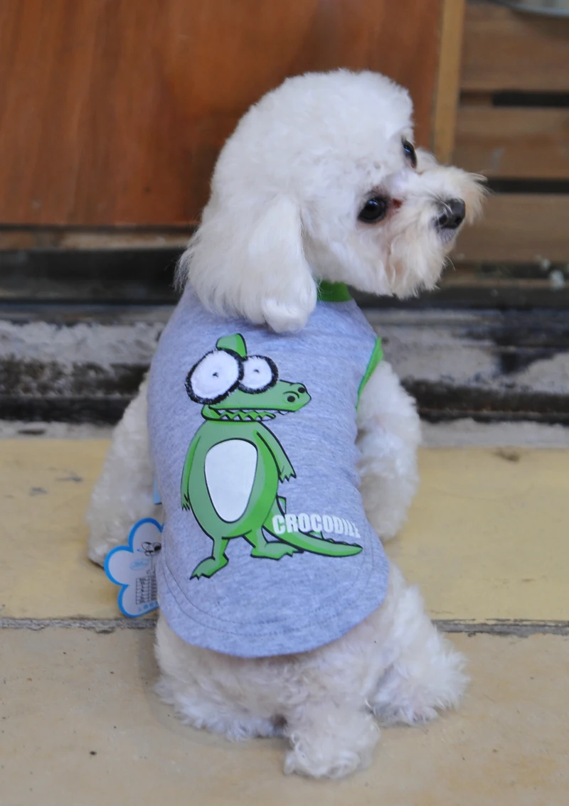 Милая летняя одежда для домашних животных собак 100% хлопок большой глаз