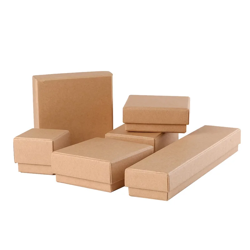 Высококачественная коробка для украшений из крафт бумаги 5*5*4 см 1200 г твердой