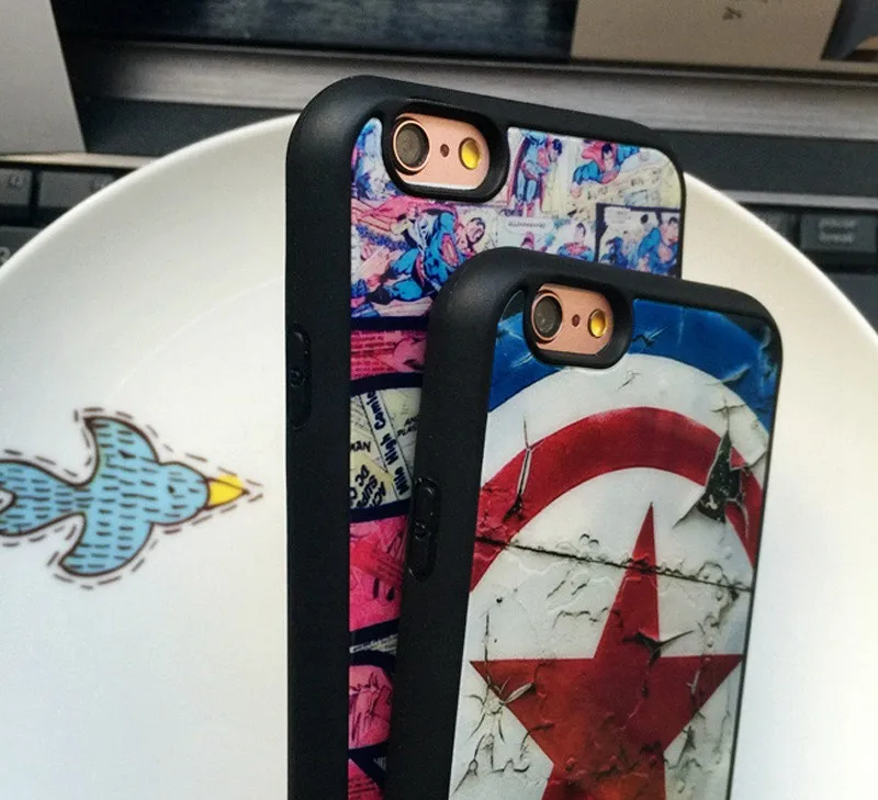 Мягкая силиконовая рамка с изображением капитана Супермена Америки и звезды