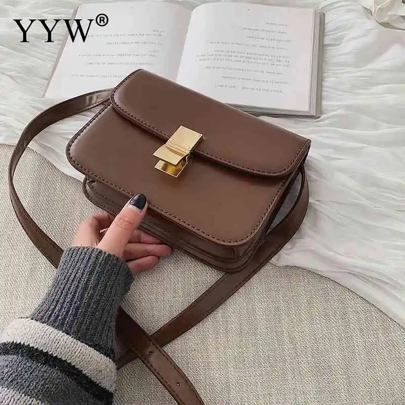 brown Красная Мода лаковая отделка Crossbody сумка для женщин bolsa feminina пляжный комбинезон сообщение сумки мини телефон карман - Цвет: brown