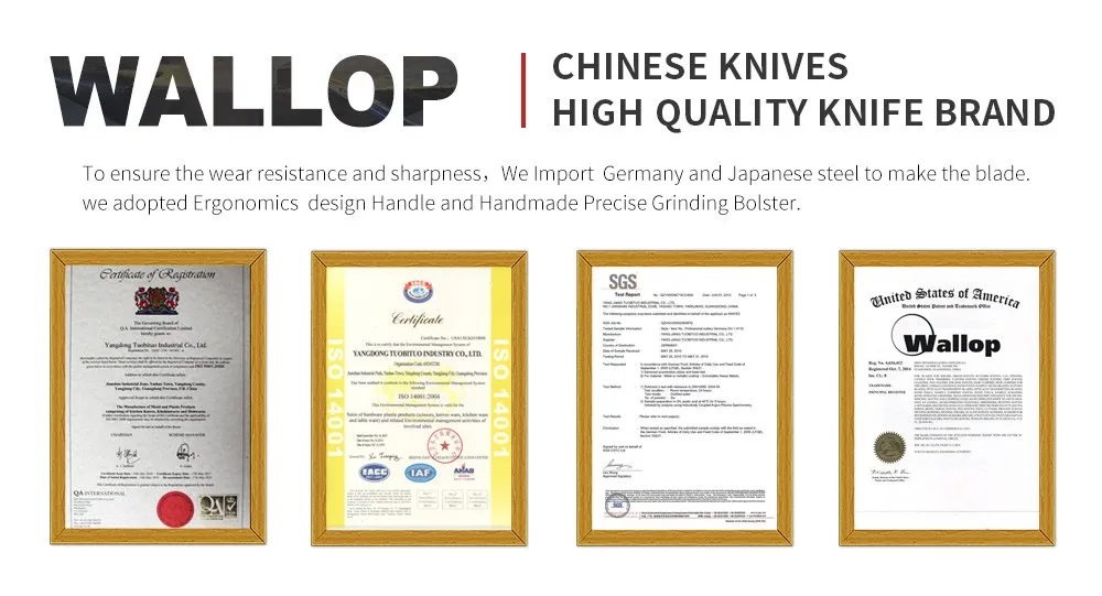 WALLOP Santoku нож-HC из нержавеющей стали немецкий кухонный нож с эргономичной ручкой-7''
