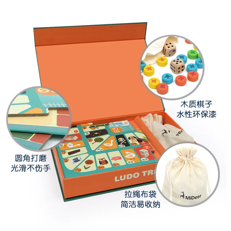 

Children's Chess Board Games Flying Chess Multifunctional Early Education Double-sided Desktop Games Puzzle Toys
