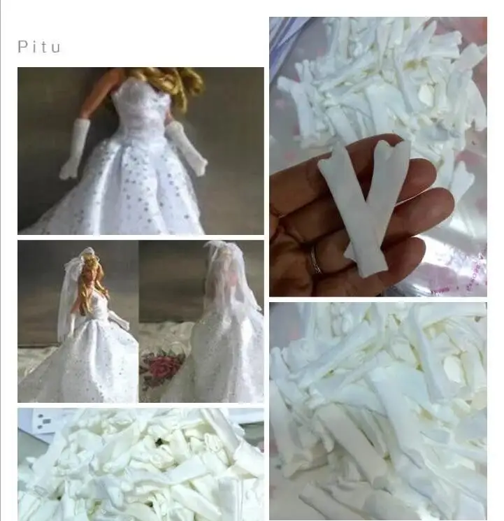 Handmade Fashion Doll Dress Dancing Party for Bride Gloves W