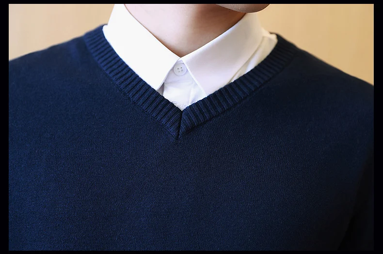 Мужской свитер с длинным рукавом трикотажный пуловер осень 2019 | Мужская одежда